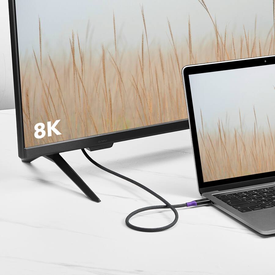 Insignia™ - 3.28ft (1m) Thunderbolt 4 cable, USB-C to USB-C Cable Supports 8K Display / 40Gbps Data Transfer / 240W - Image 6