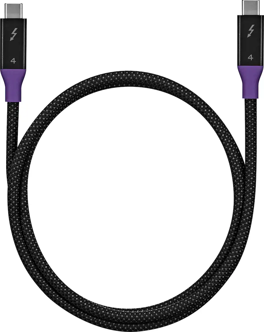 Insignia™ - 3.28ft (1m) Thunderbolt 4 cable, USB-C to USB-C Cable Supports 8K Display / 40Gbps Data Transfer / 240W