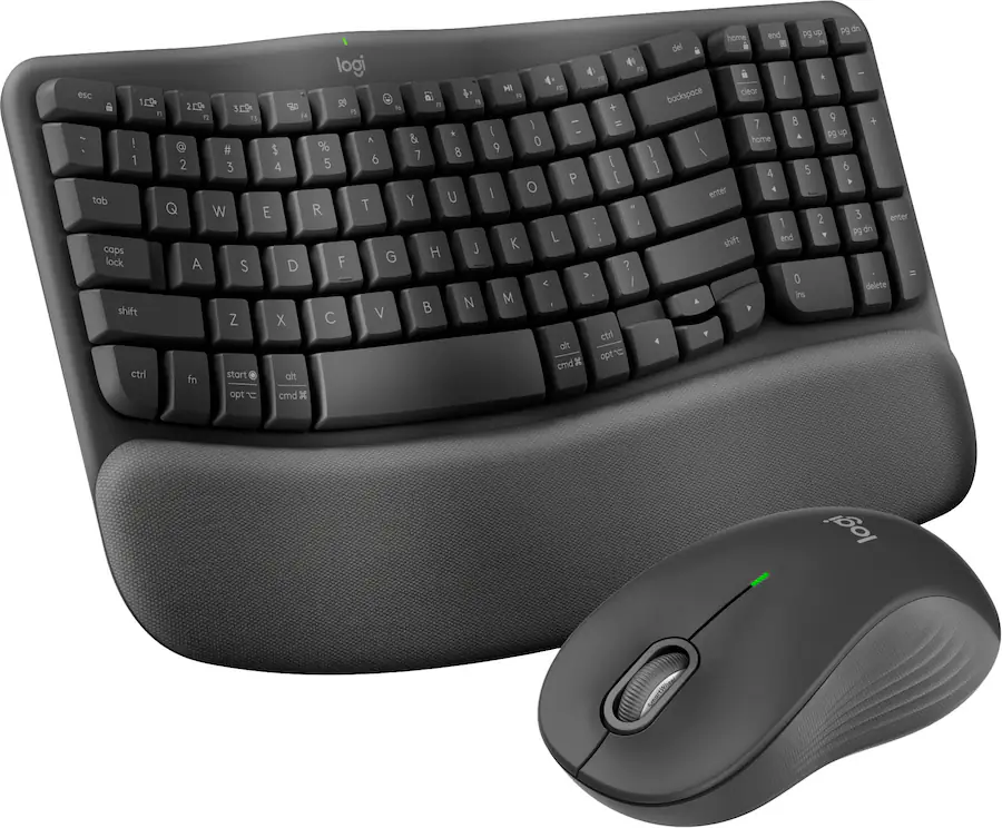 Logitech - Wave Keys MK670 Combo Ergonomic Wireless Membrane Keyboard & Mouse Bundle 920-012059