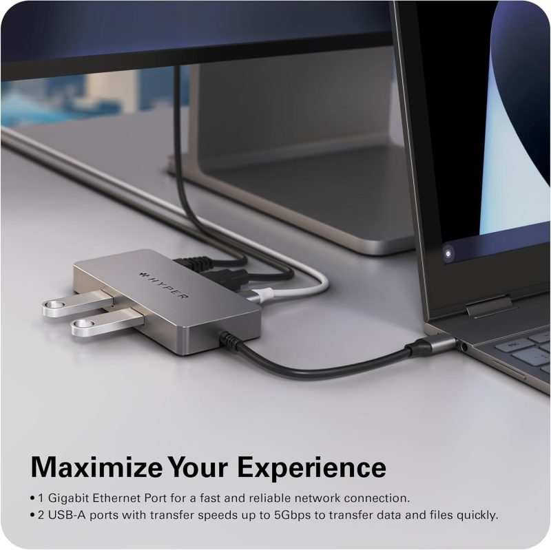 HyperDrive 5 Port USB C Hub - 86W Power Delivery, 4K HDMI, Ethernet, 5Gbps USB-A, USB HDMB2 - Image 6