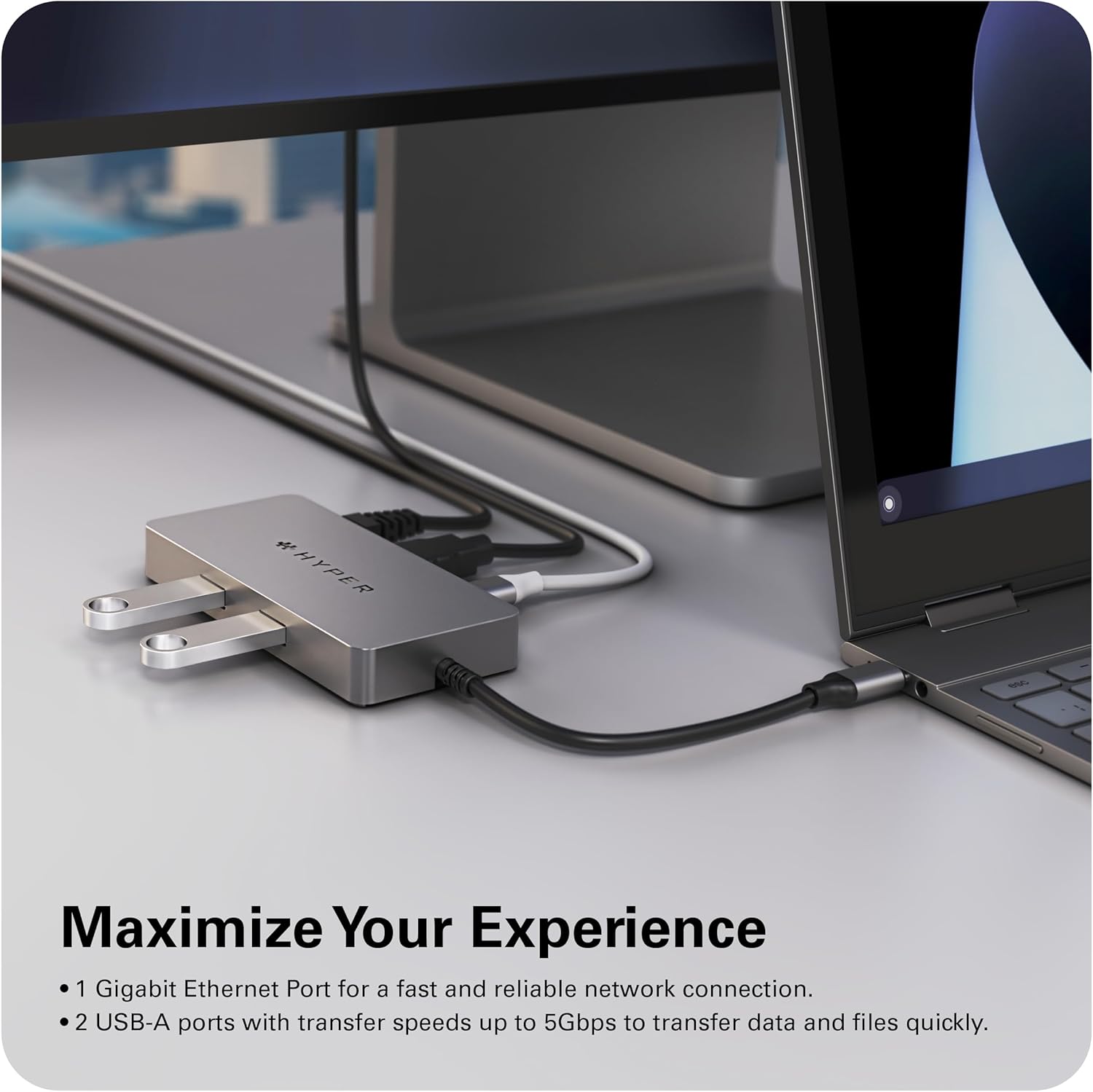 HyperDrive 5 Port USB C Hub - 86W Power Delivery, 4K HDMI, Ethernet, 5Gbps USB-A, USB HDMB2 - Image 6