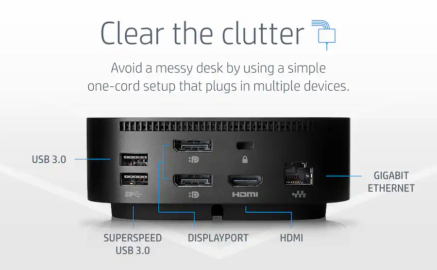 HP - G5 USB-C Universal Docking Station - 26D32AA#ABL - Image 3