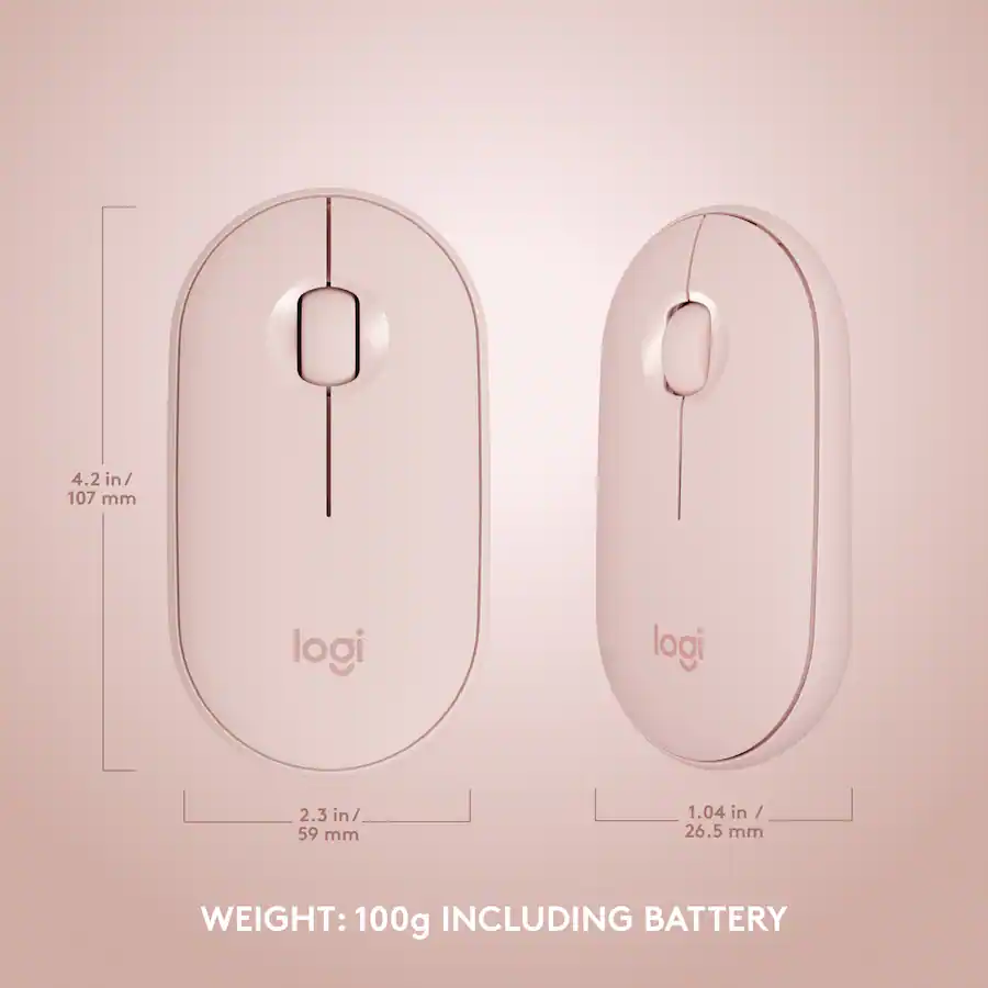 Logitech - MK470 Full-size Wireless Scissor Keyboard & Mouse Bundle with Quiet clicks - Rose 920-011311 - Image 9