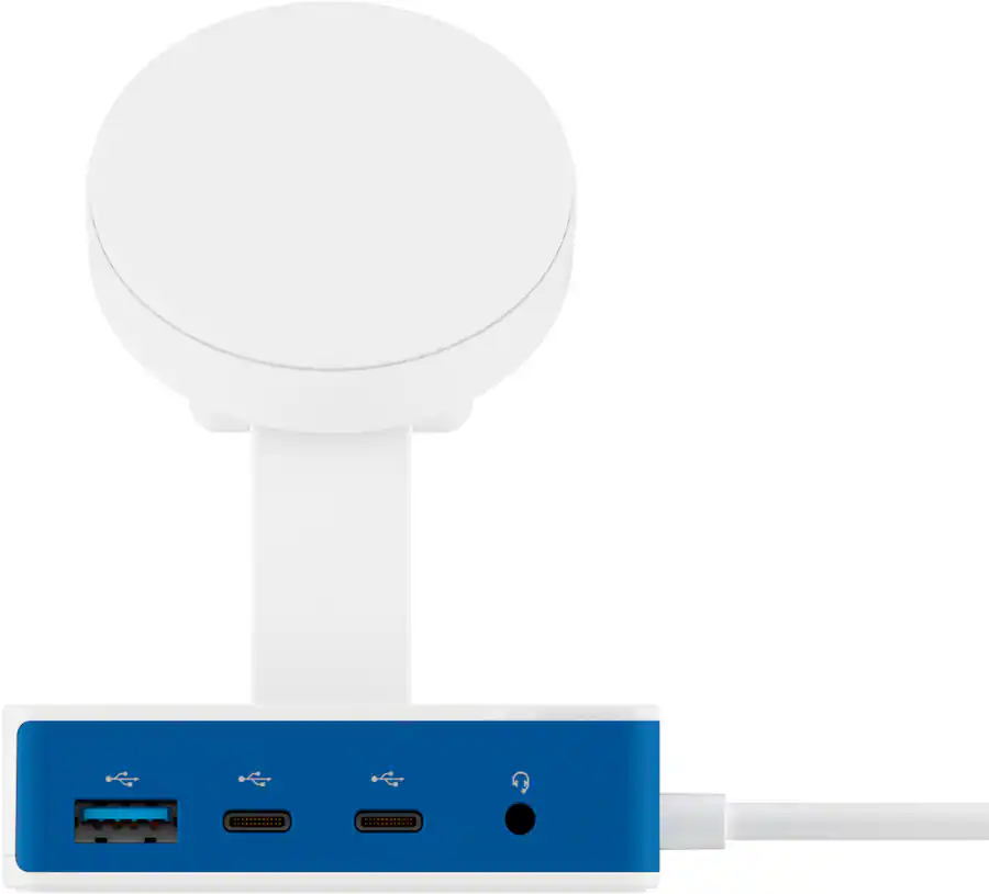 Hyper - HyperDrive Flex MagCharge 5 Port USB-C Hub with Phone Charger - Blue HD8100BUGL - Image 4