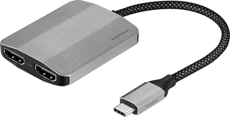 Insignia™ - USB-C to Dual 4K HDMI Adapter - NS-PA5C2HMS23
