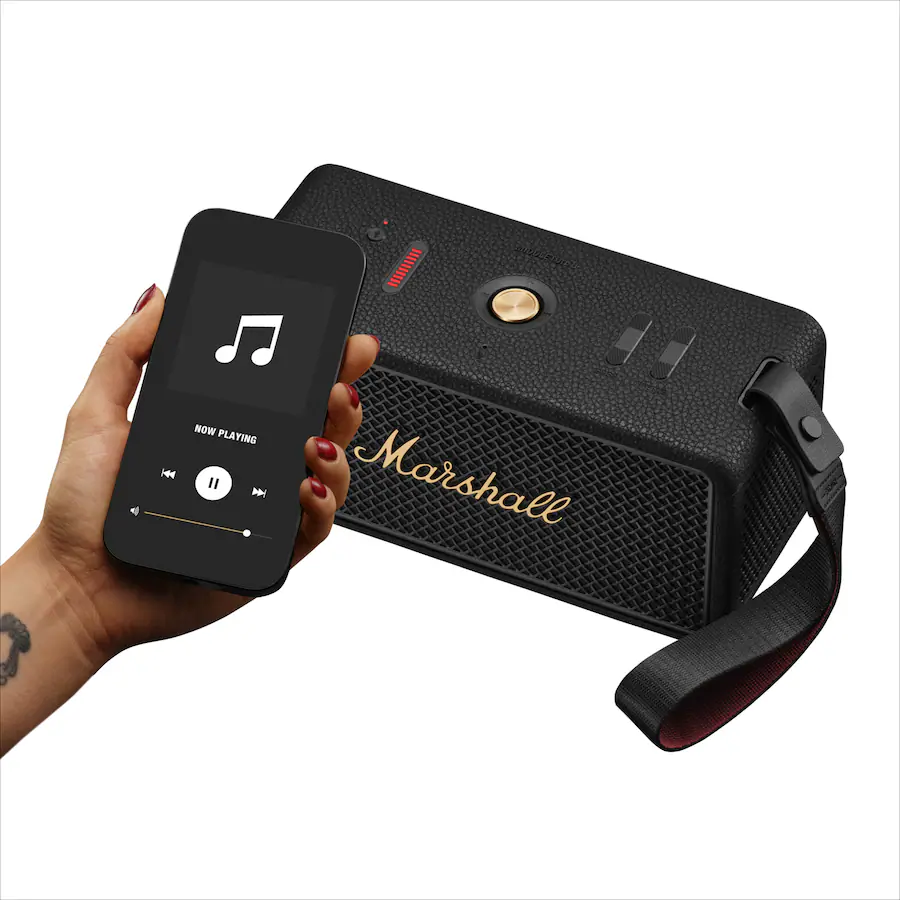 Marshall - Middleton II Portable Bluetooth Speaker with Rugged Waterproof / Dust-proof Wireless Design - Black/Brass - Image 7