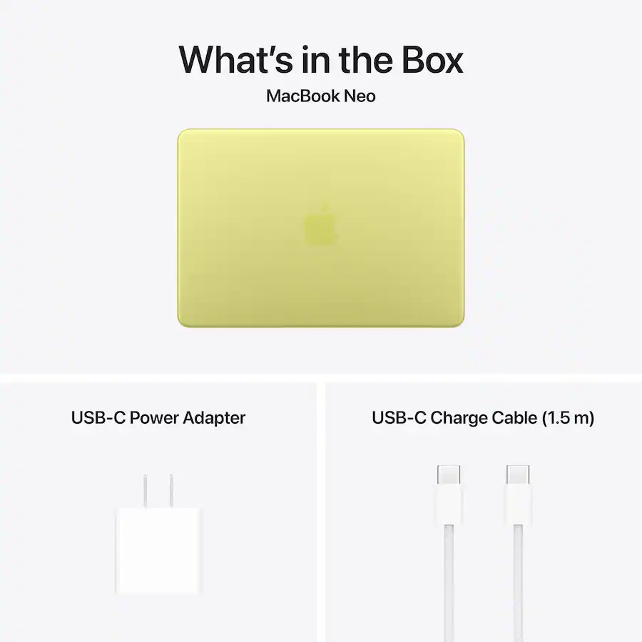 13-inch MacBook Neo A18 Pro with Touch ID 8GB 512GB 5-Core GPU MHFE4LL/A - Image 3