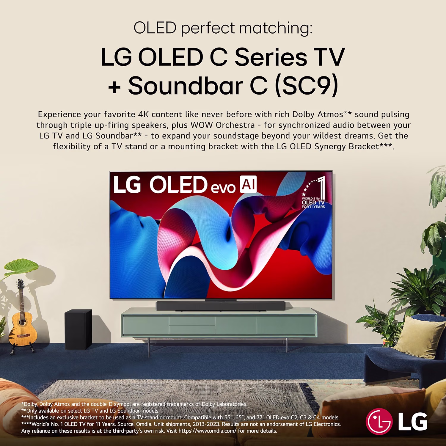 LG SC9S 3.1.3-Channel Built-in with Wireless Dolby Atmos, Rear Speaker Ready, Wireless Subwoofer - Image 5