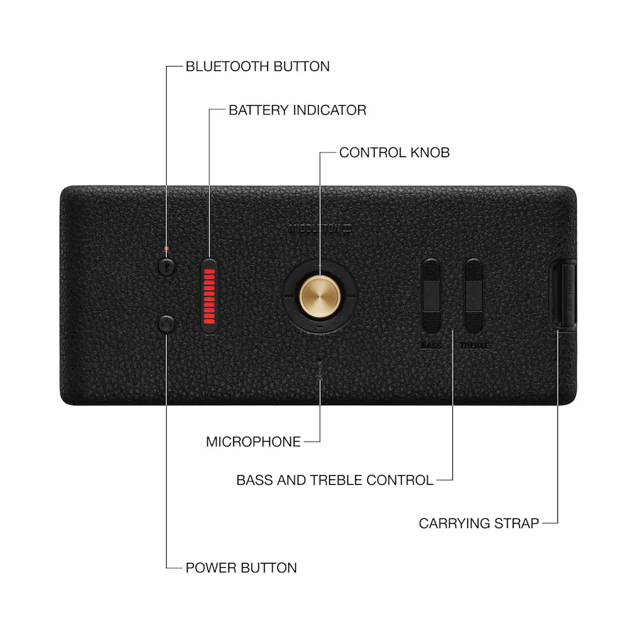 Marshall - Middleton II Portable Bluetooth Speaker with Rugged Waterproof / Dust-proof Wireless Design - Black/Brass - Image 4